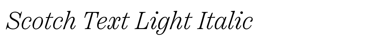 Scotch Text Light Italic image